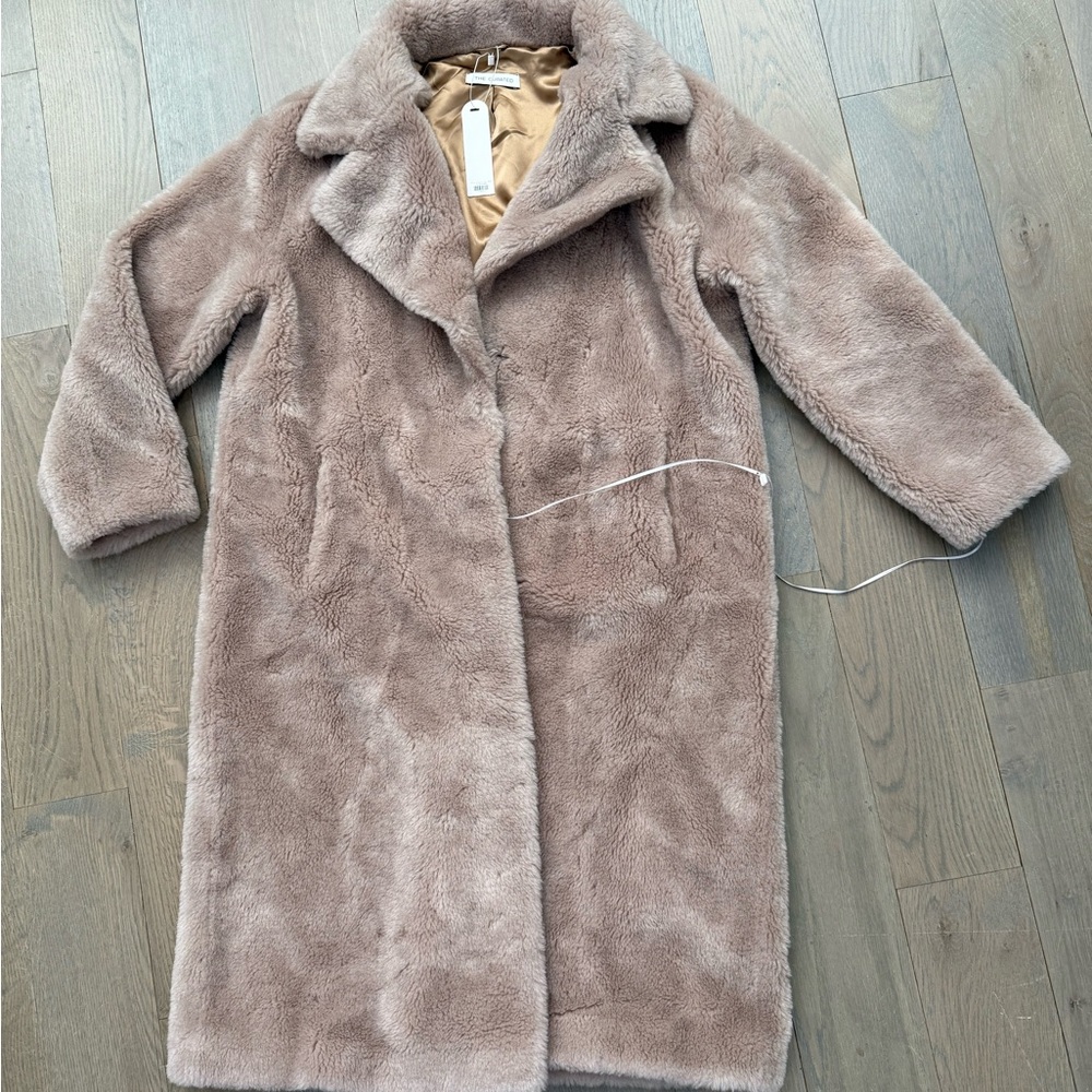 NWT The Curated Teddy Coat in Taupe